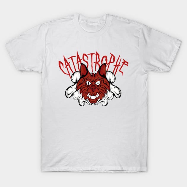 CAT-astrophe, Heavy-Metal Cat T-Shirt by A -not so store- Store